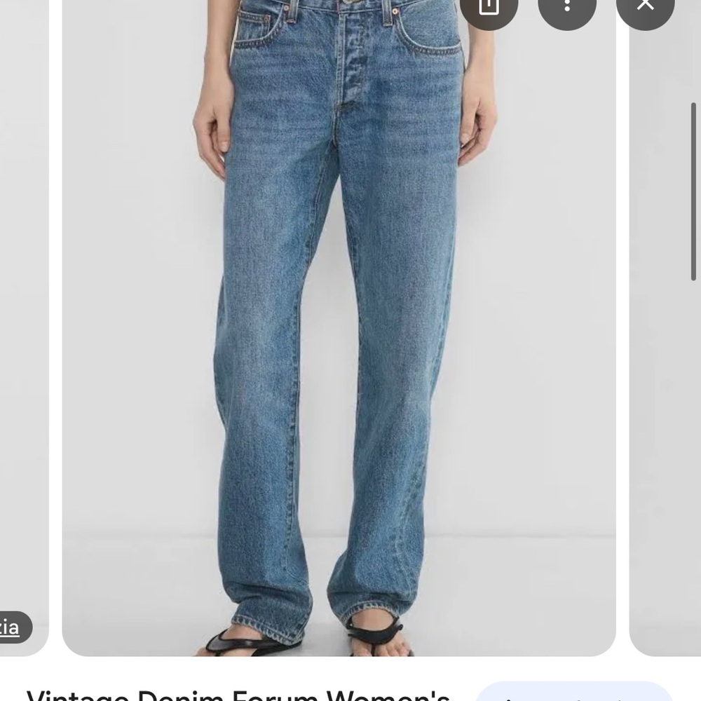 Denim Forum Women's Straight Leg Blue Jeans